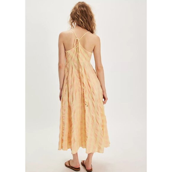 🆕 FREE PEOPLE Via Midi Dress / Creamsicle Combo - Picture 6 of 16